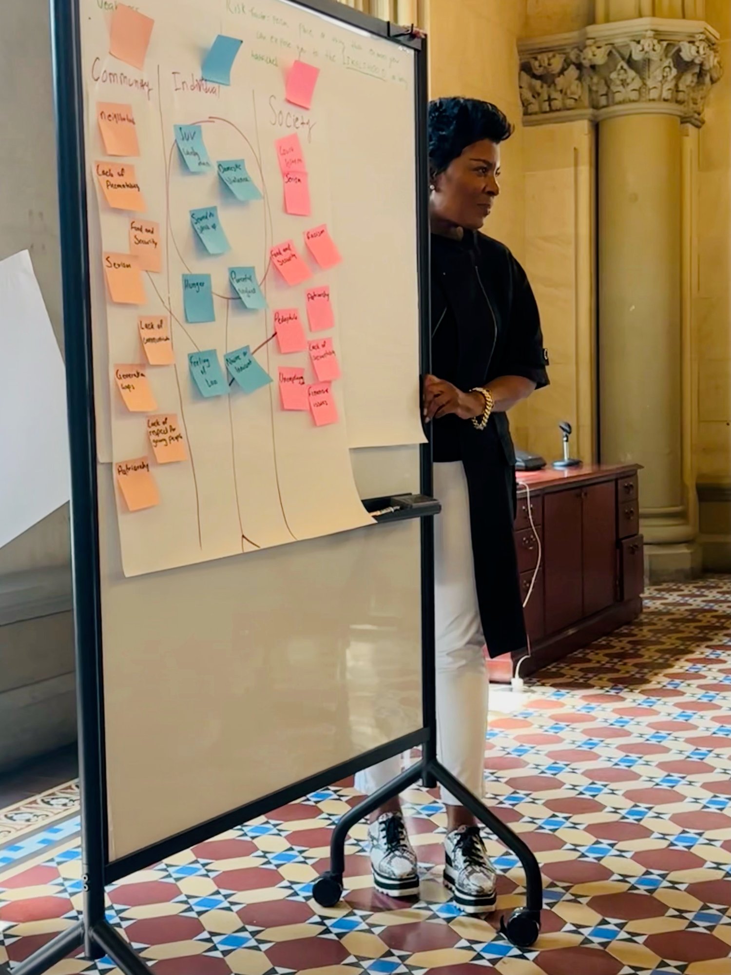 CEO Tonya doing a training